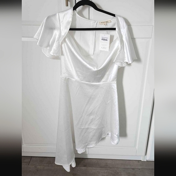 MORRISDAY White satin dress Size S new - Picture 2 of 11